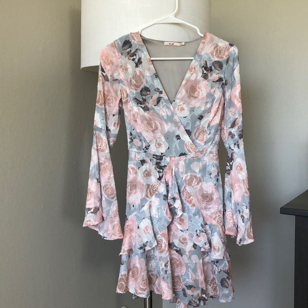 Bell sleeve floral dress